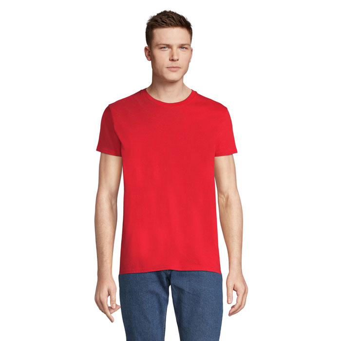 Tee shirt coton bio publicitaire homme 175g - PIONEER Rouge vif